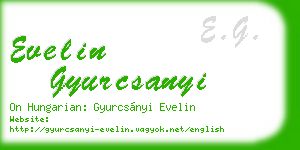 evelin gyurcsanyi business card
